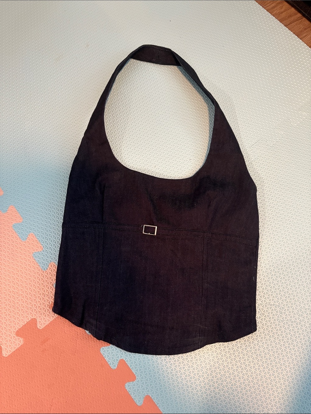 Motel Rocks Black Cropped Halter Top
